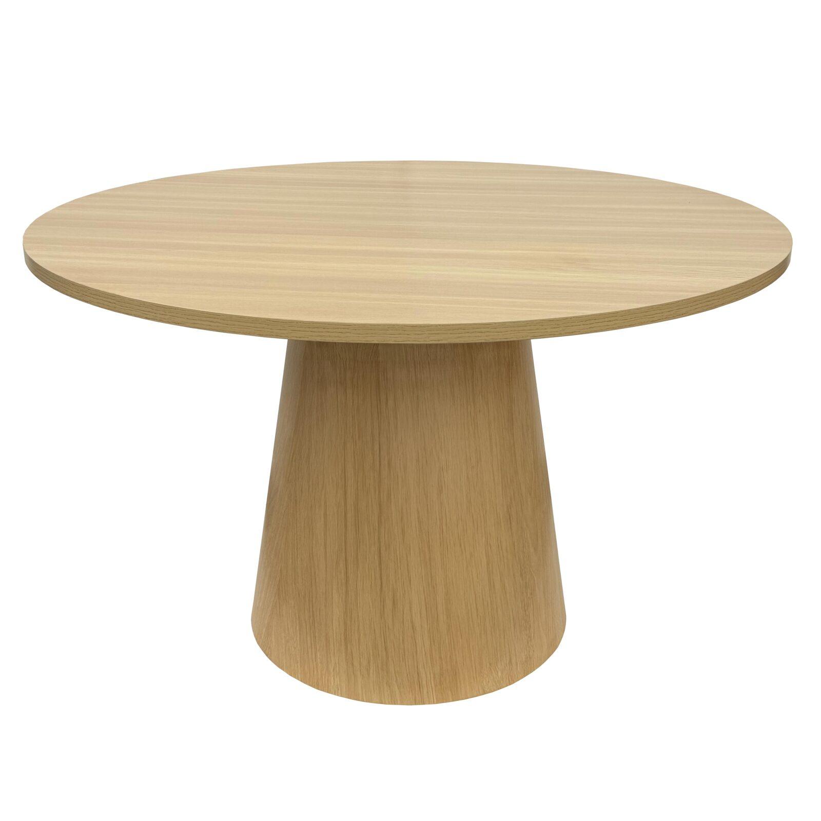 Mesa de comedor redonda efecto madera FSC® MIX para 4 personas
