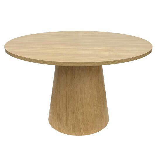 Mesa de comedor redonda efecto madera FSC® MIX para 4 personas