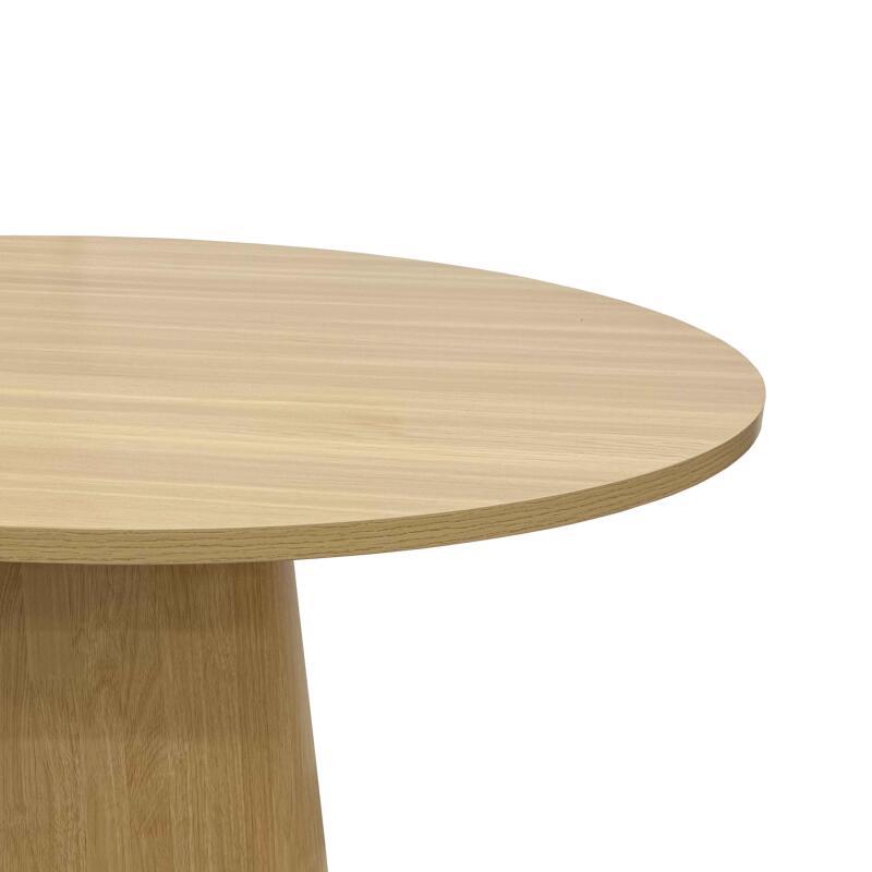 Mesa de comedor redonda efecto madera FSC® MIX para 4 personas