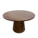 Mesa de comedor redonda efecto madera FSC® MIX para 4 personas