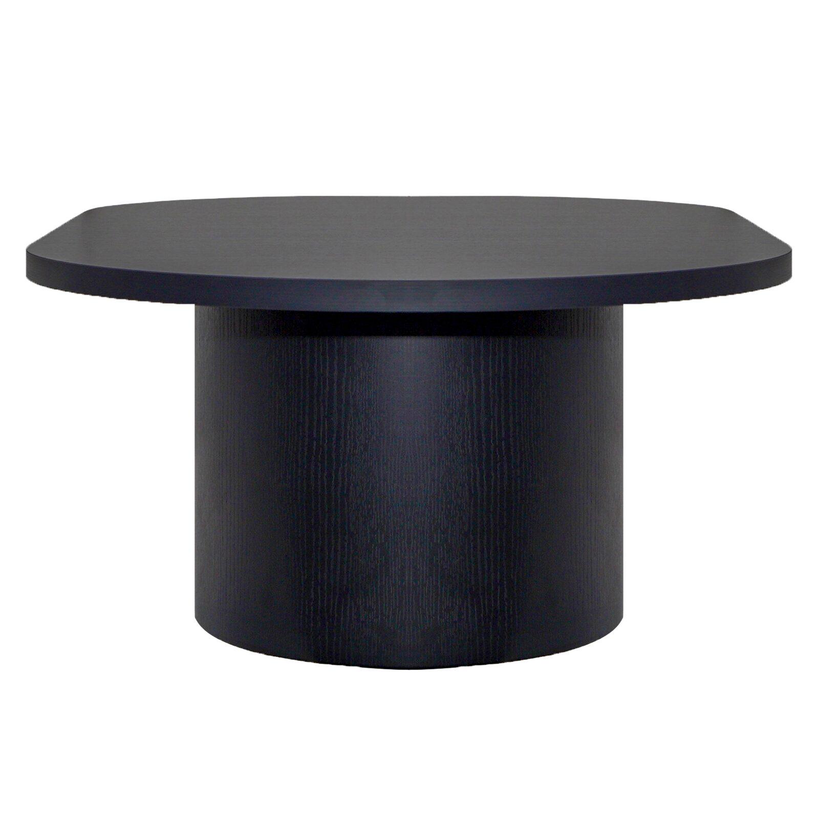 Mesa de centro efecto madera ovalada 120x70x35 cm