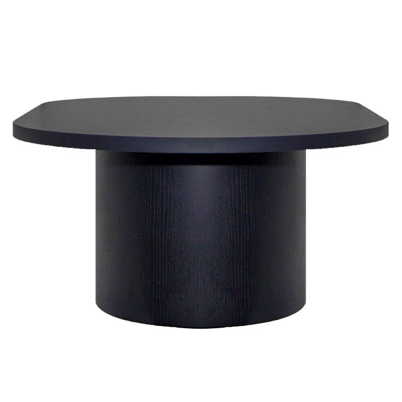 Mesa de centro efecto madera ovalada 120x70x35 cm (3/6)