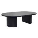 Mesa de centro efecto madera ovalada 120x70x35 cm