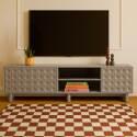 Mueble TV liso 200 cm estilo retro