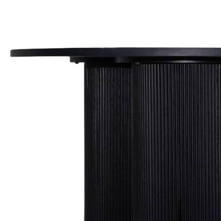 Mesa de comedor redonda efecto madera para 4 personas (5/8)