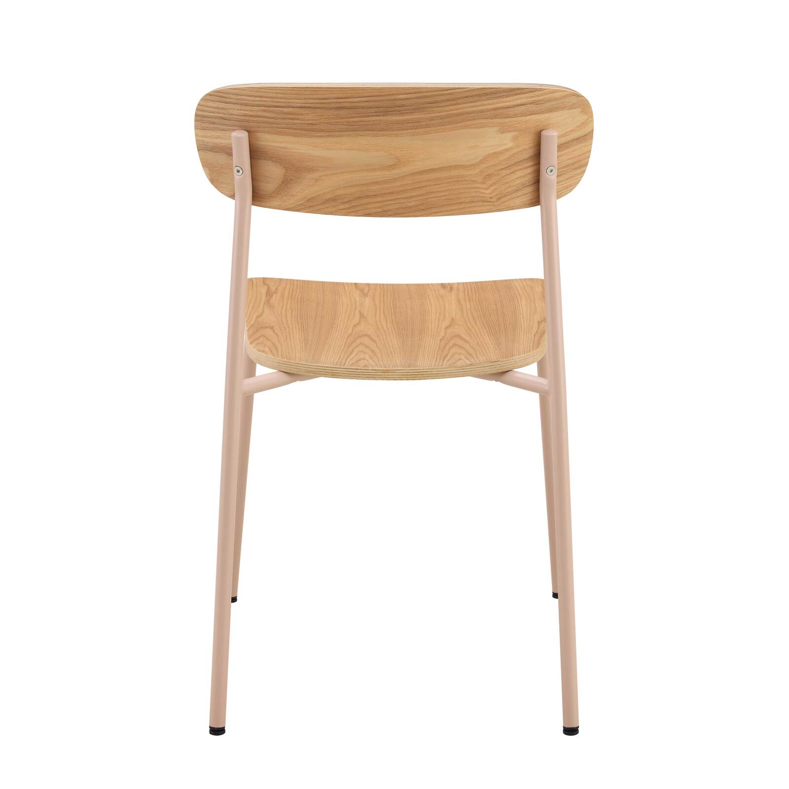 Lote de 2 sillas de metal y madera