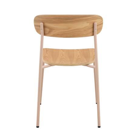 Lote de 2 sillas de metal y madera (5/6)