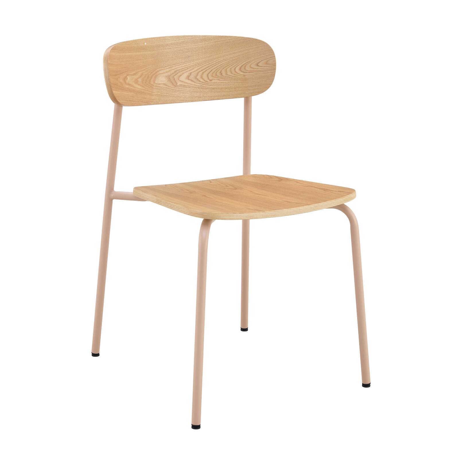 Lote de 2 sillas de metal y madera