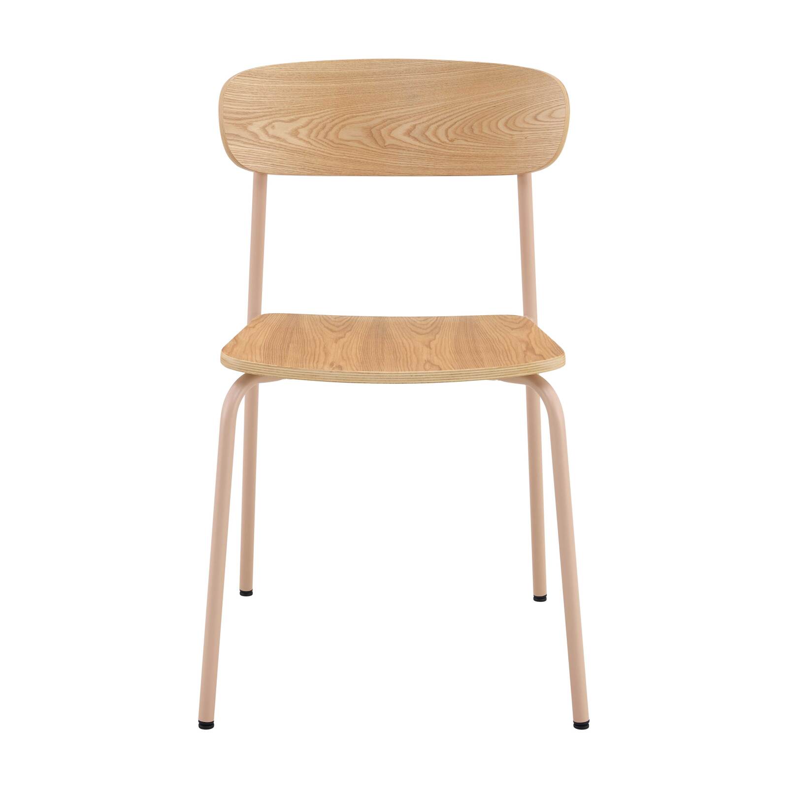 Lote de 2 sillas de metal y madera