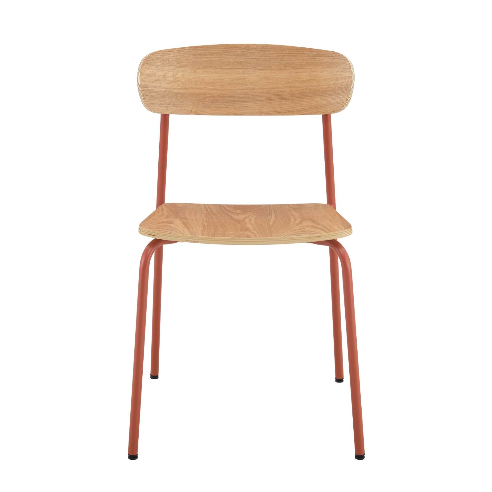 Lote de 2 sillas de metal y madera