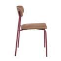 Lote de 2 sillas de metal y madera