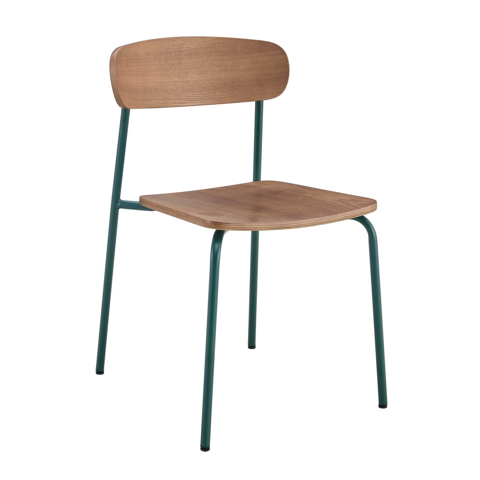 Lote de 2 sillas de metal y madera