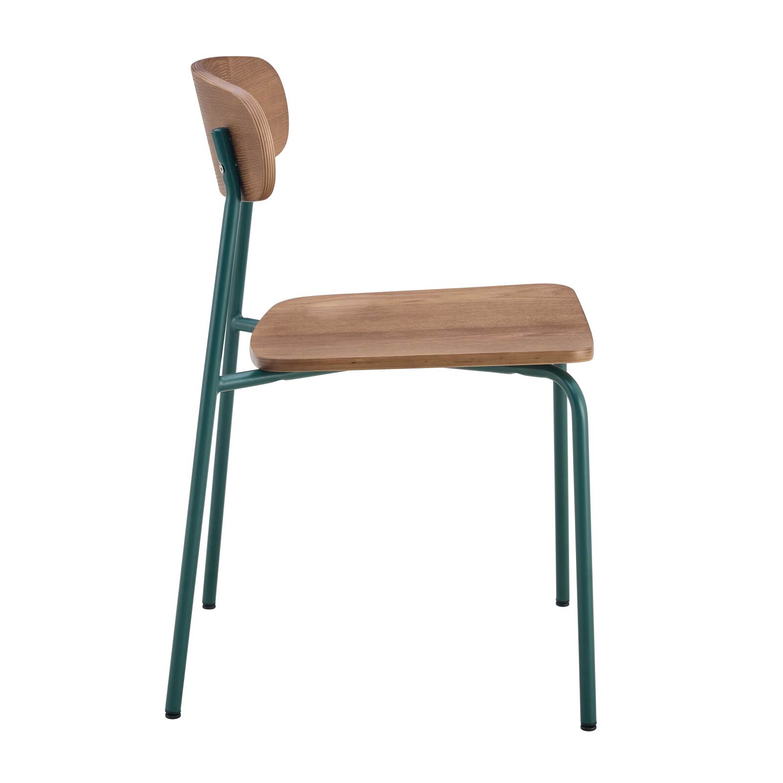 Lote de 2 sillas de metal y madera