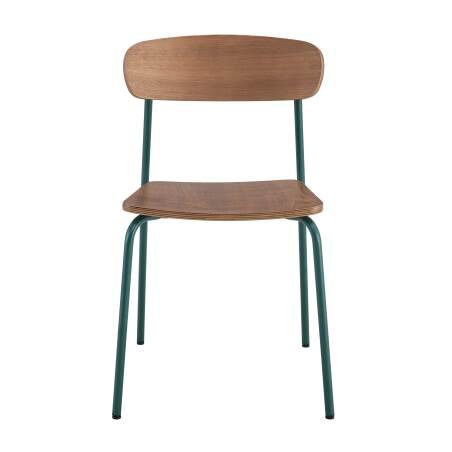 Lote de 2 sillas de metal y madera (3/7)