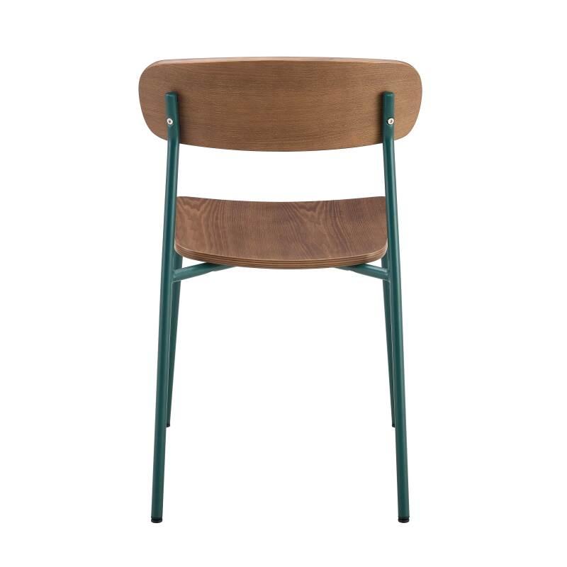 Lote de 2 sillas de metal y madera (5/7)