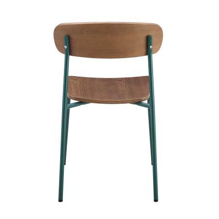 Lote de 2 sillas de metal y madera (5/7)