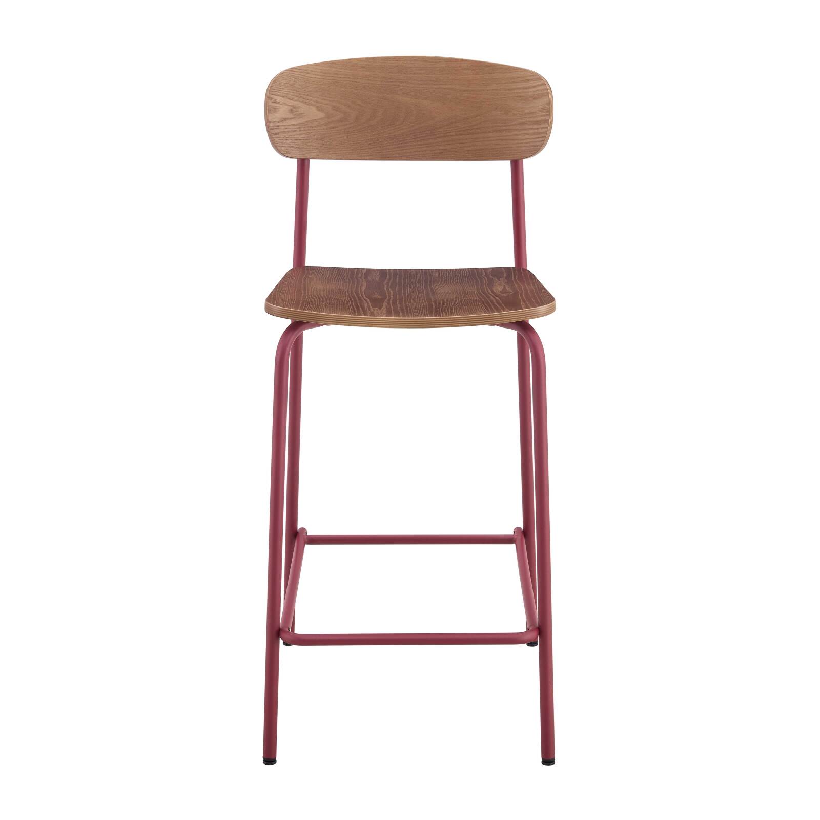 Lote de 2 sillas altas de metal y madera