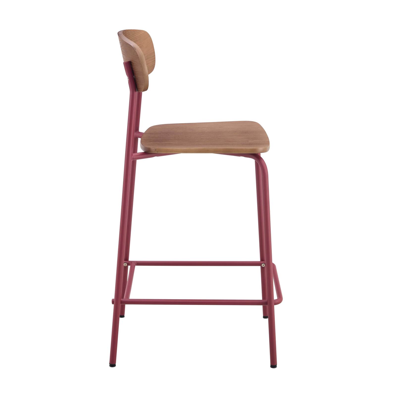 Lote de 2 sillas altas de metal y madera