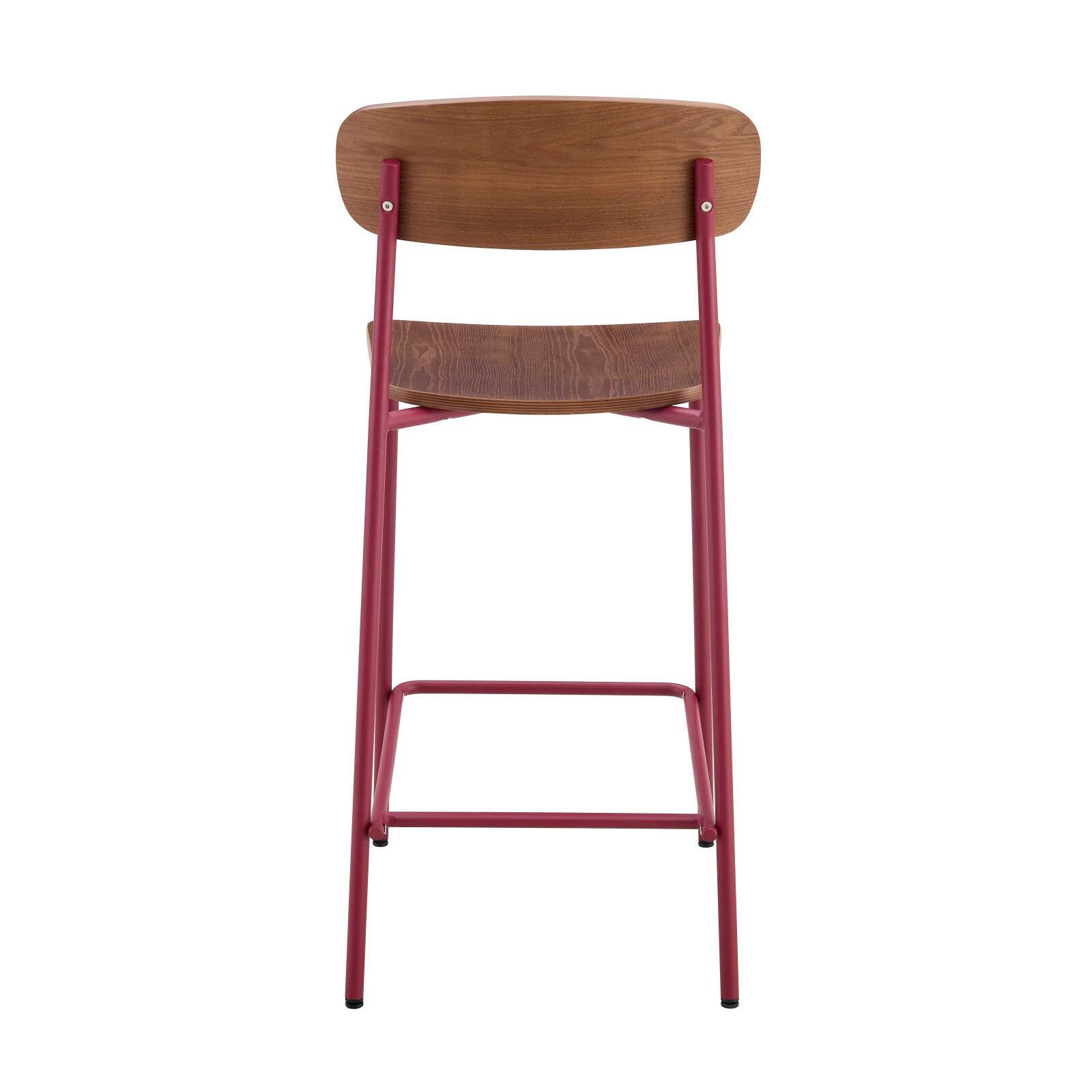 Lote de 2 sillas altas de metal y madera