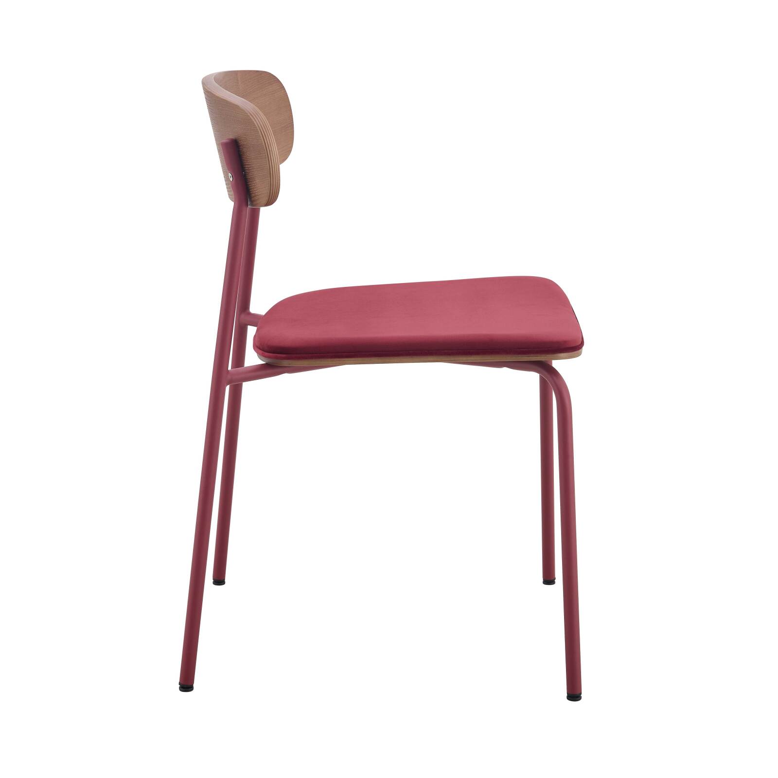 Lote de 2 sillas de metal, madera y tela