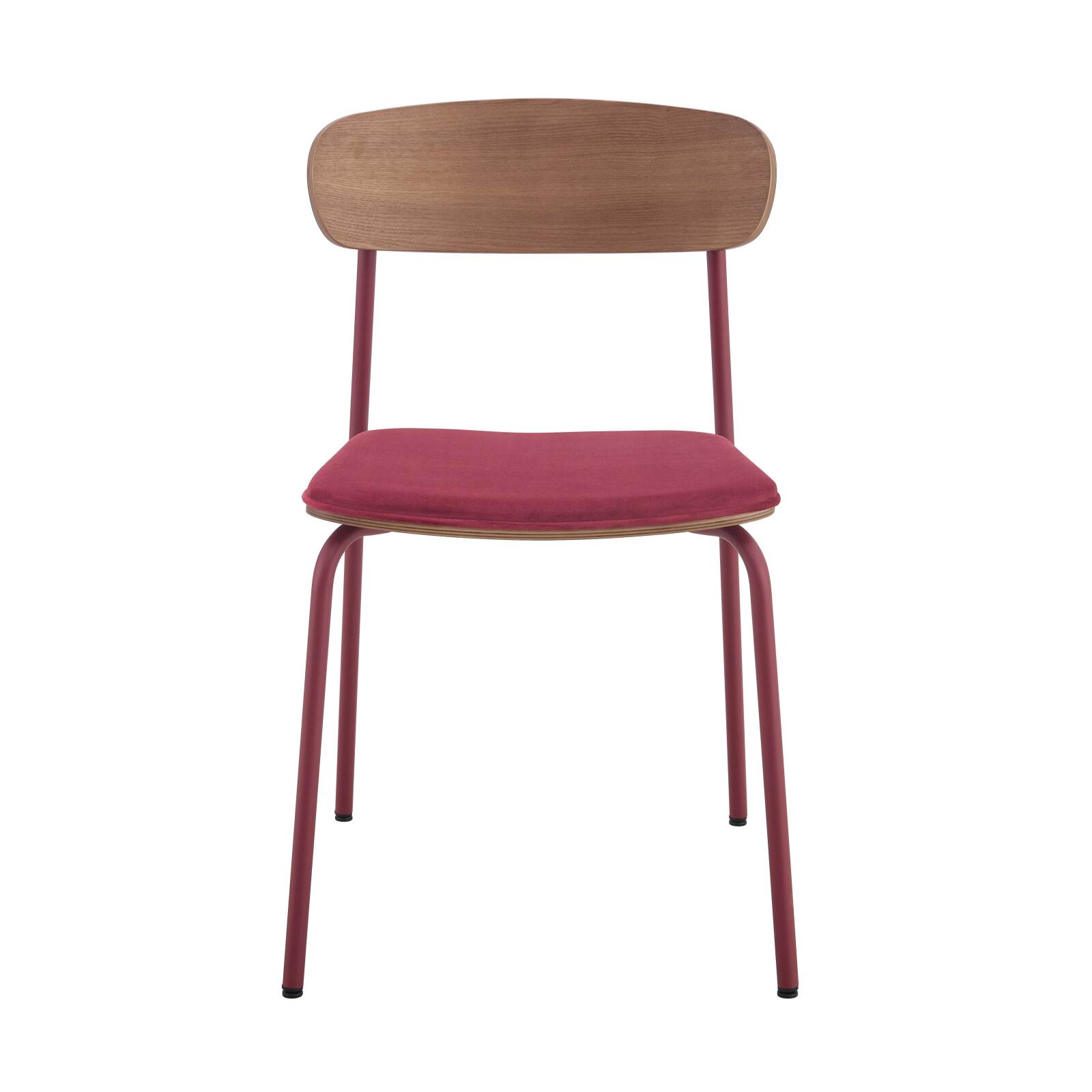 Lote de 2 sillas de metal, madera y tela