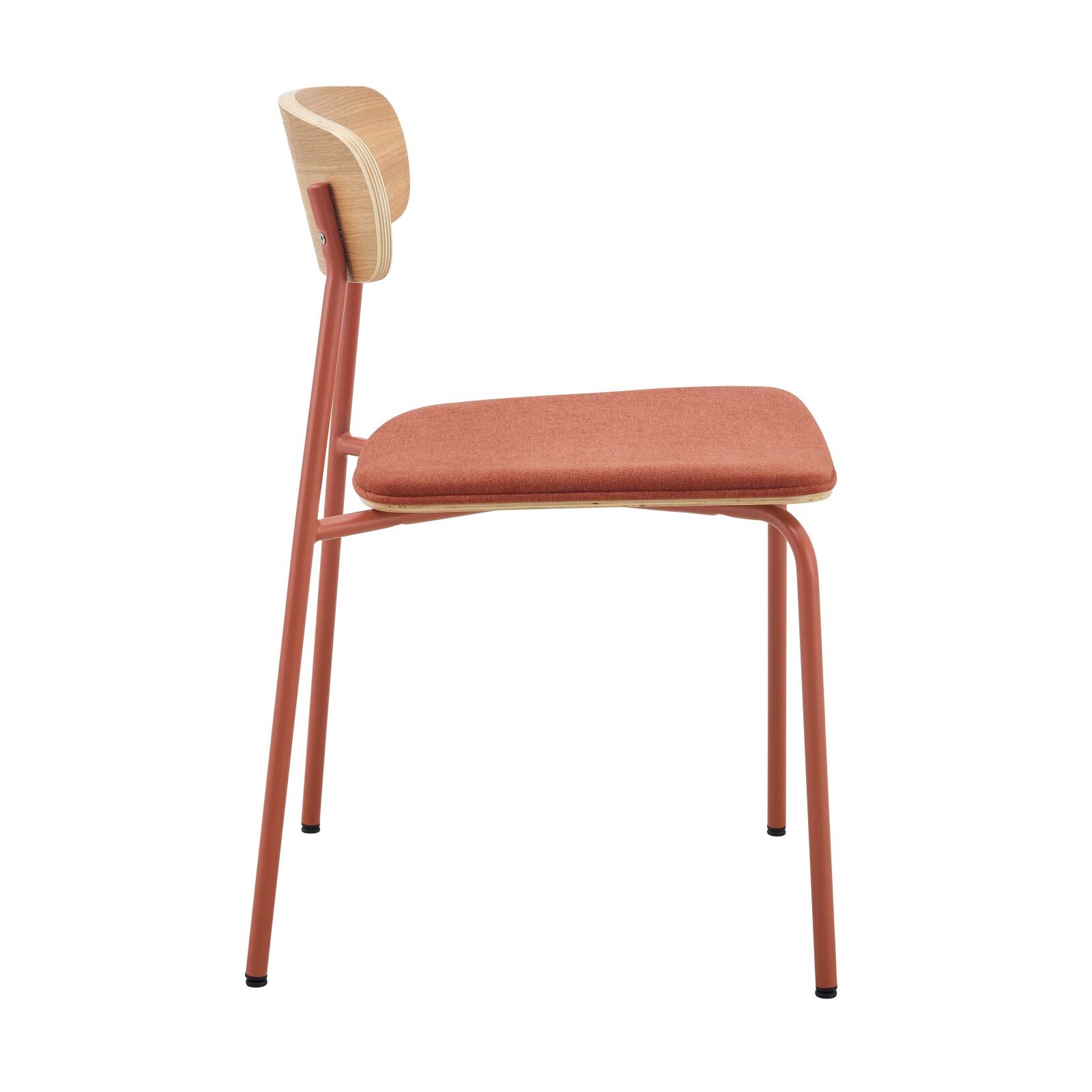 Lote de 2 sillas de metal, madera y tela