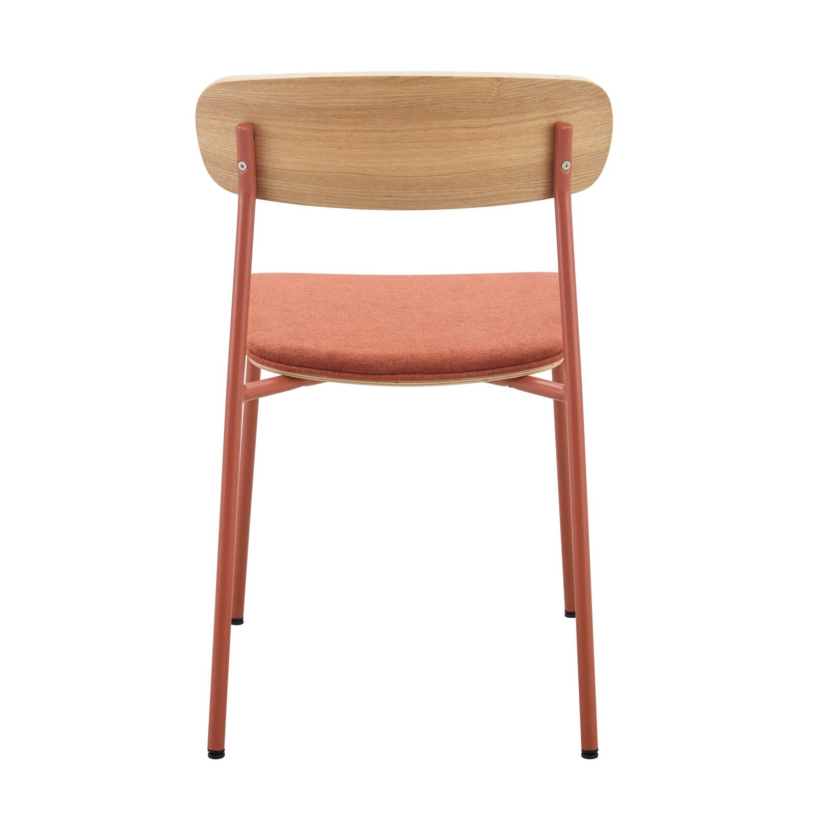 Lote de 2 sillas de metal, madera y tela