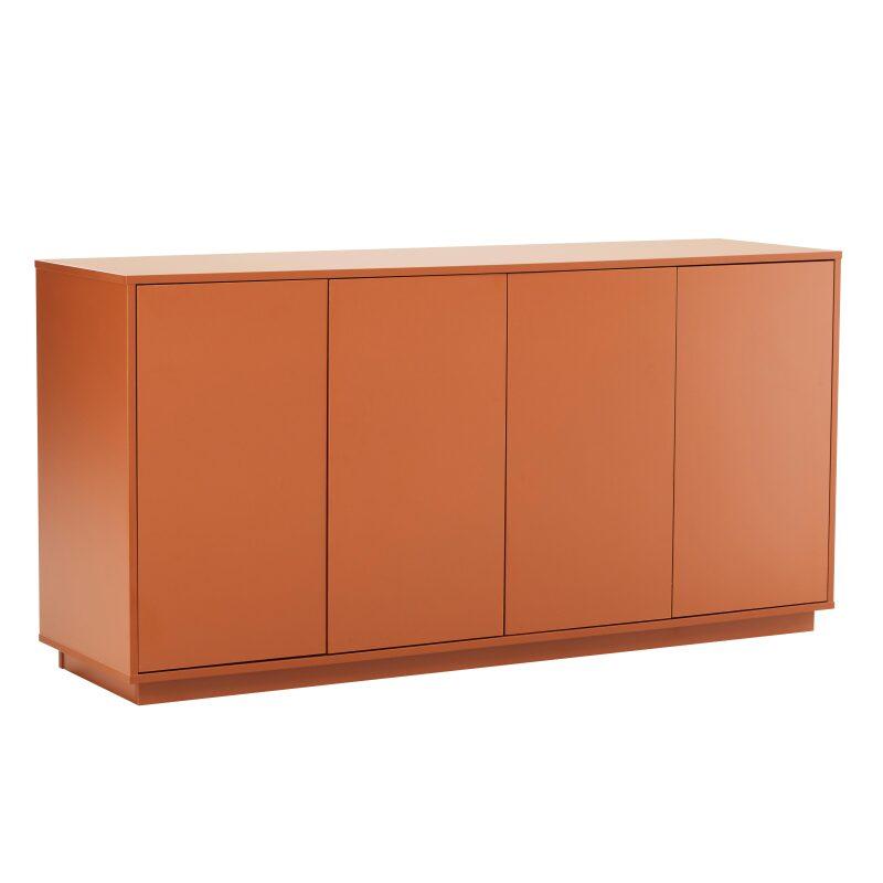 Aparador liso con 4 puertas, 160 cm