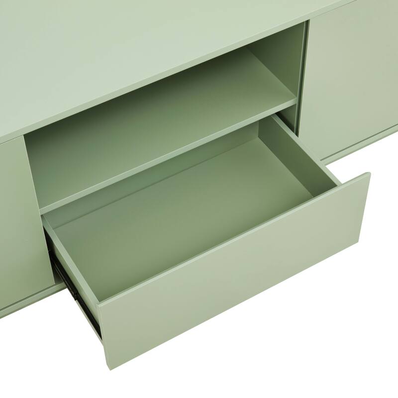 Mueble TV liso de 140 cm, estilo moderno