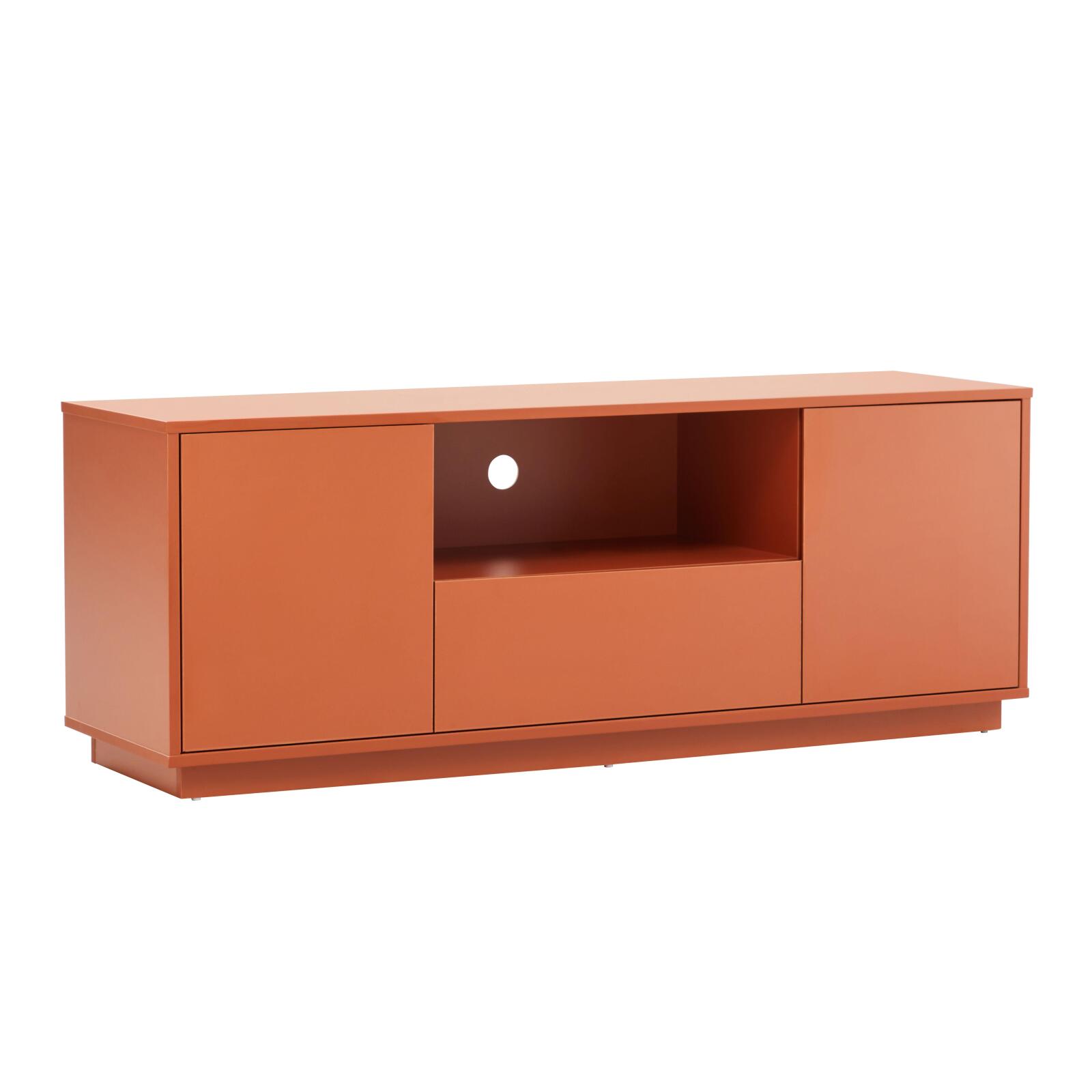 Mueble TV liso de 140 cm, estilo moderno