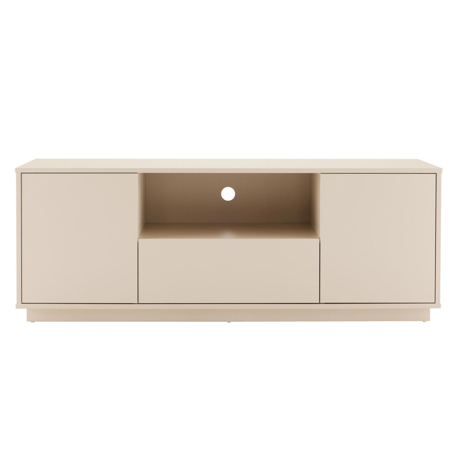 Mueble TV liso de 140 cm, estilo moderno