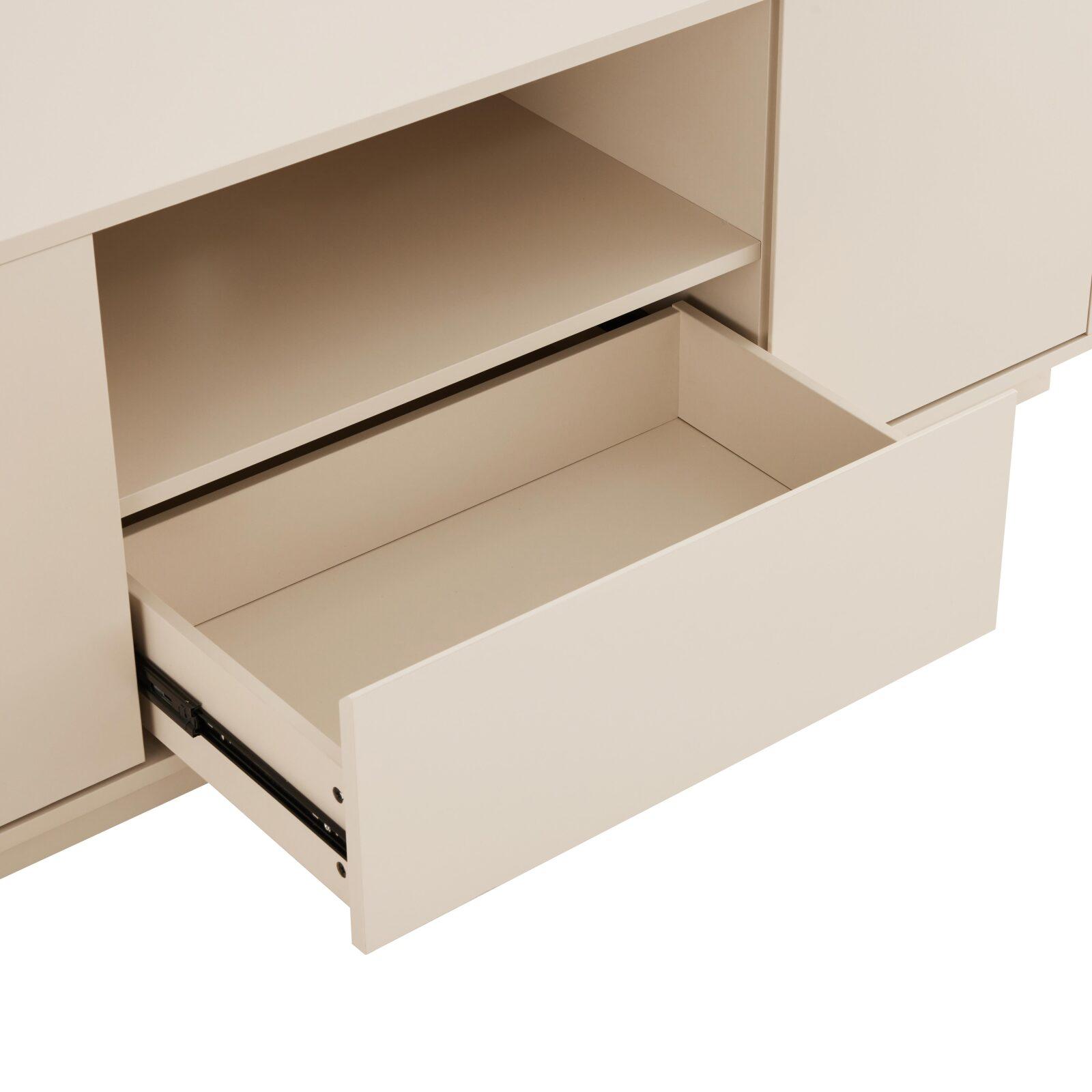 Mueble TV liso de 140 cm, estilo moderno