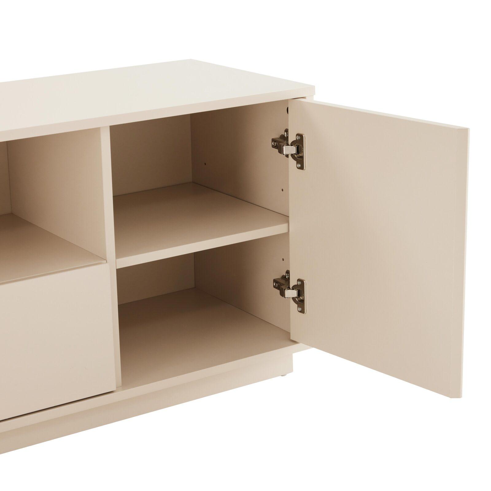 Mueble TV liso de 140 cm, estilo moderno