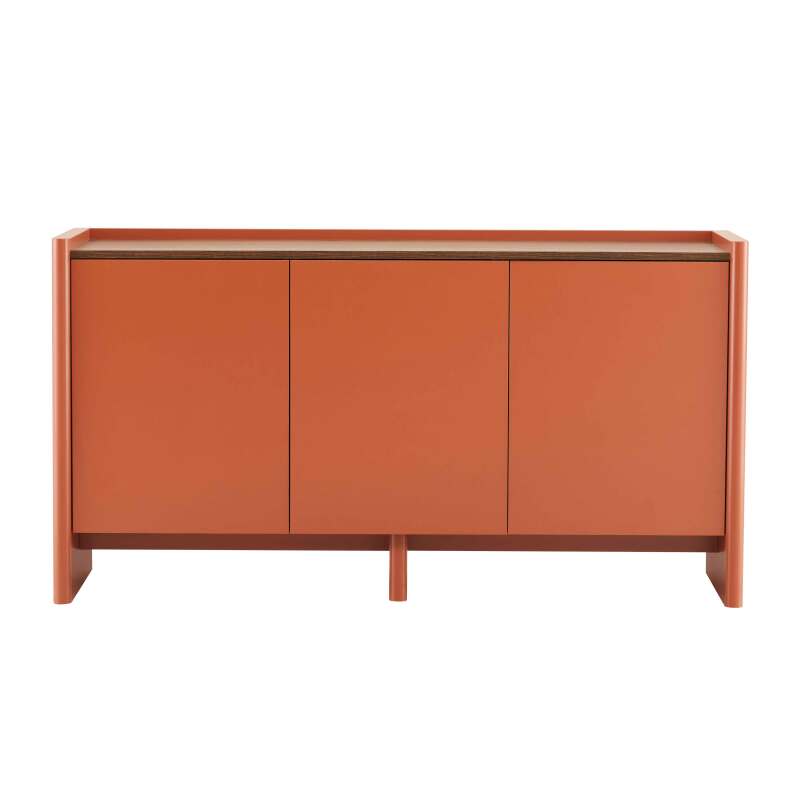 Aparador liso con 3 puertas, 140 cm