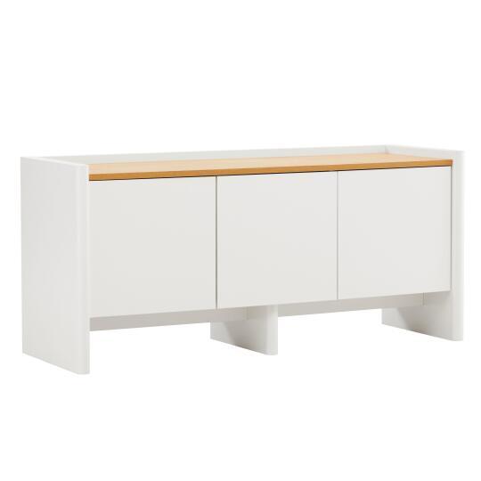 Mueble TV liso de 120 cm de estilo retro minimalista