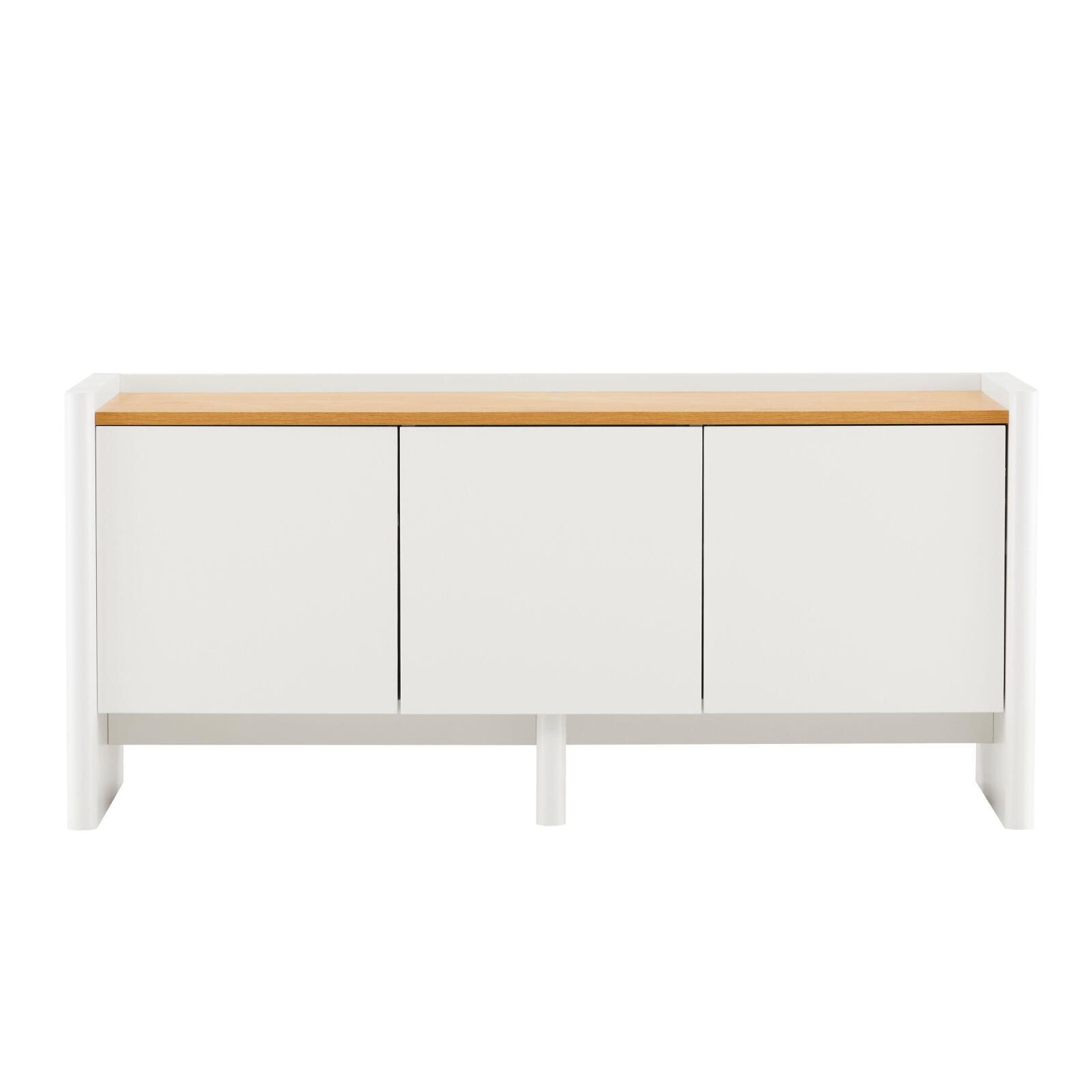 Mueble TV liso de 120 cm de estilo retro minimalista