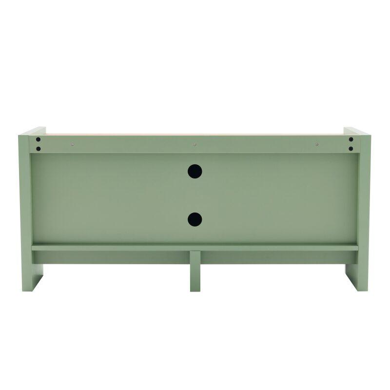 Mueble TV liso de 120 cm de estilo retro minimalista (4/7)