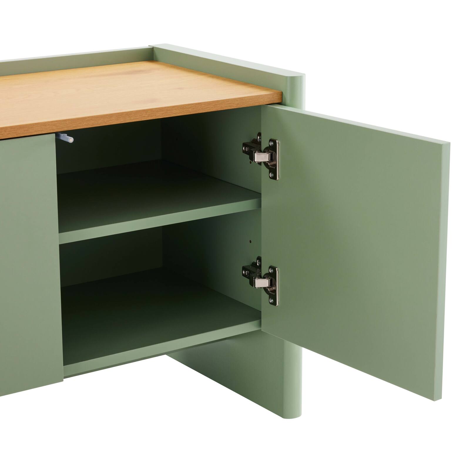 Mueble TV liso de 120 cm de estilo retro minimalista