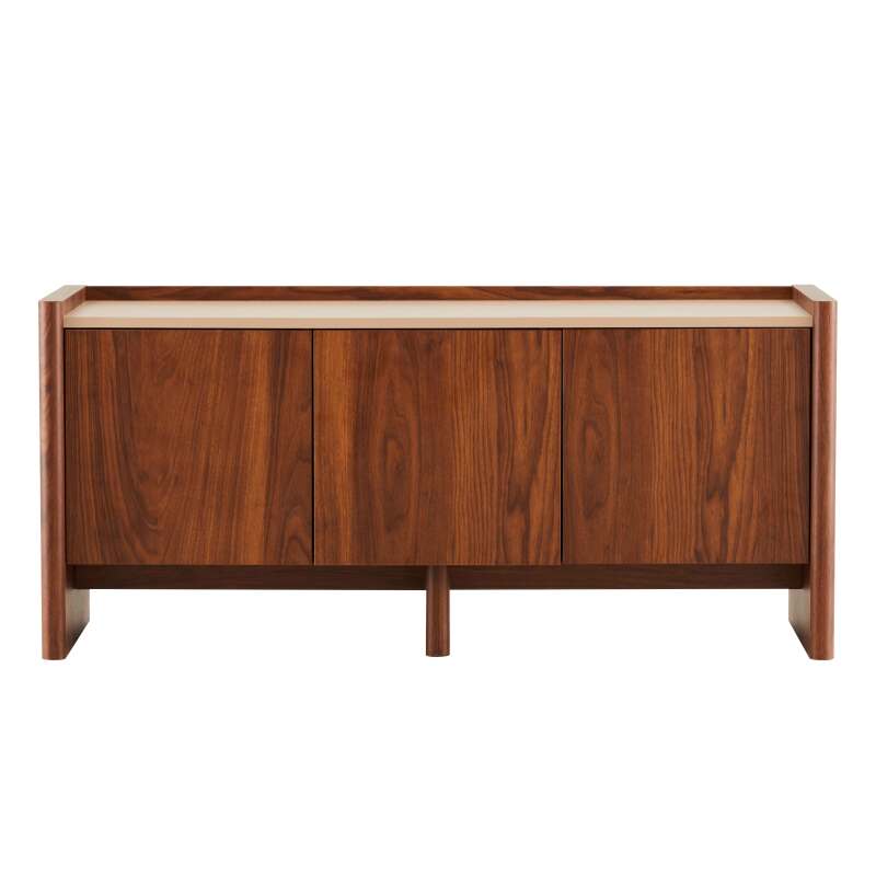 Mueble de TV con efecto madera de 120 cm y un diseño elegante. (4/8)