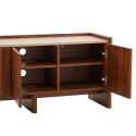 Mueble de TV con efecto madera de 120 cm y un diseño elegante.
