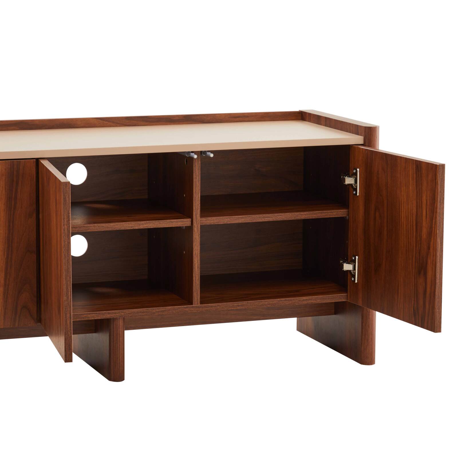 Mueble de TV con efecto madera de 120 cm y un diseño elegante.