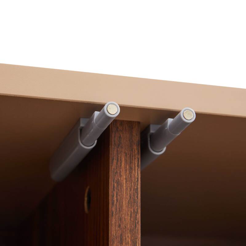 Mueble de TV con efecto madera de 120 cm y un diseño elegante. (7/8)