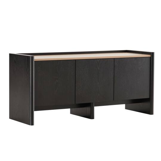 Mueble de TV con efecto madera de 120 cm y un diseño elegante. | Oviala