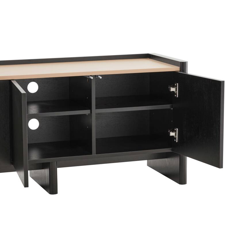 Mueble de TV con efecto madera de 120 cm y un diseño elegante.