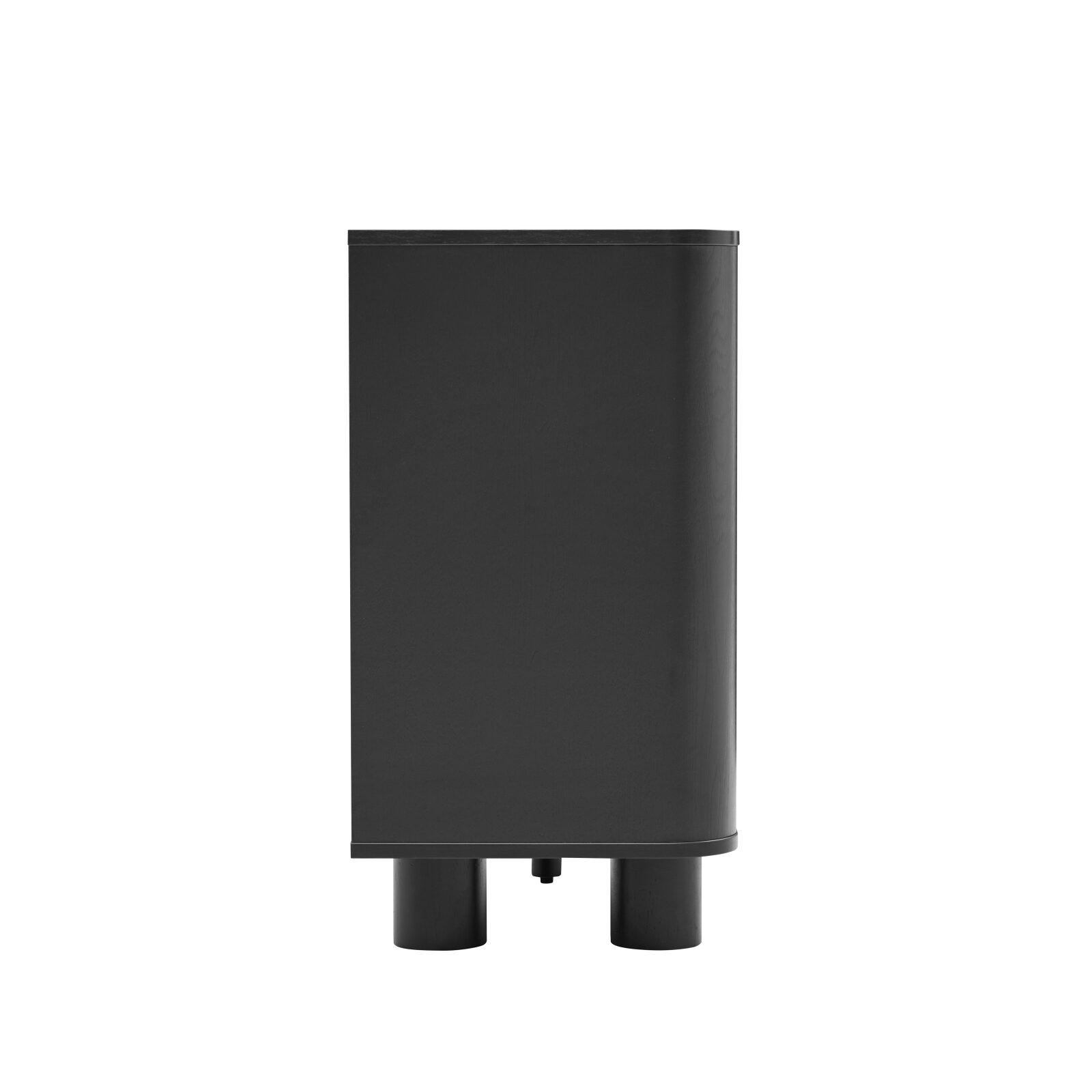 Aparador efecto madera con 3 puertas, 120 cm