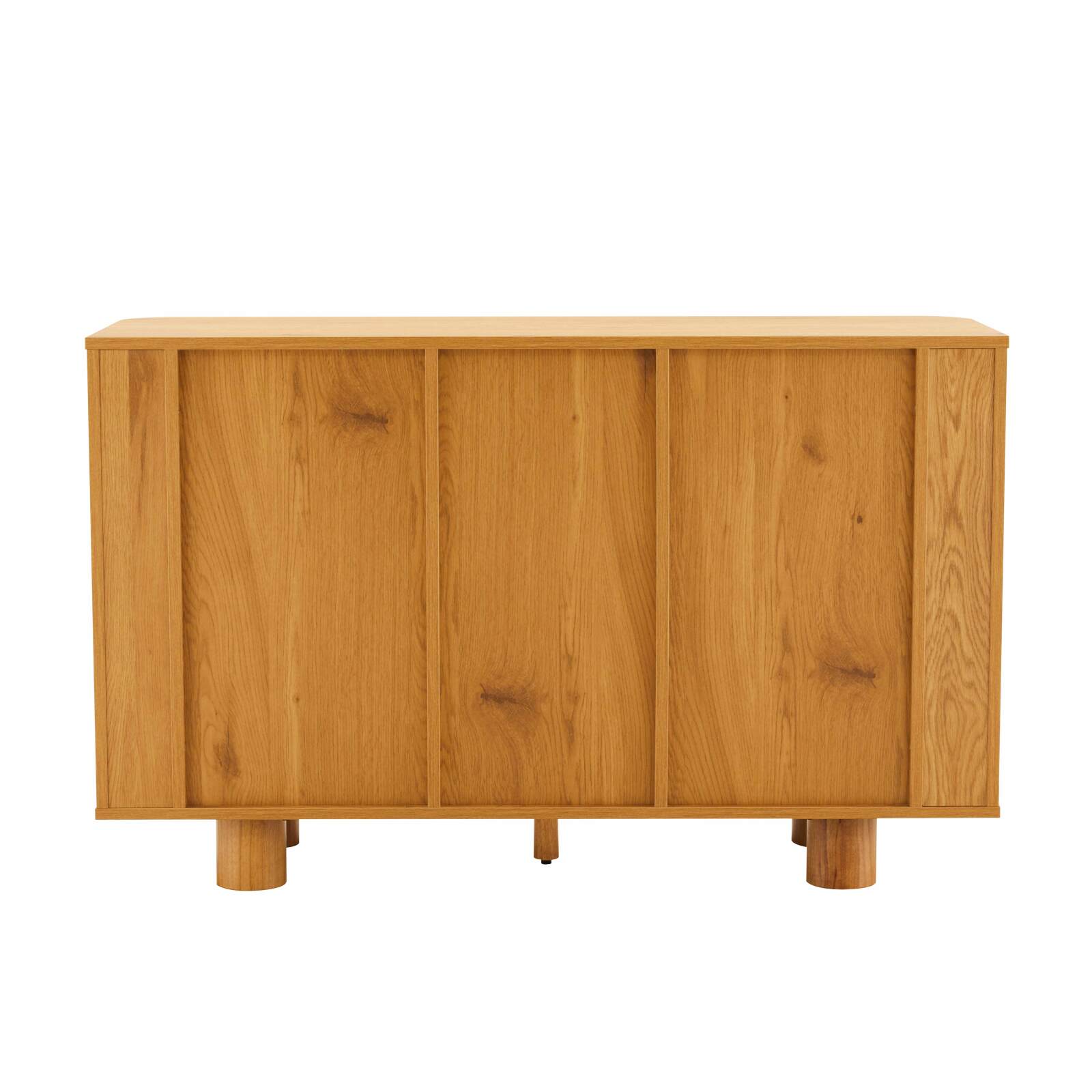 Aparador efecto madera con 3 puertas, 120 cm