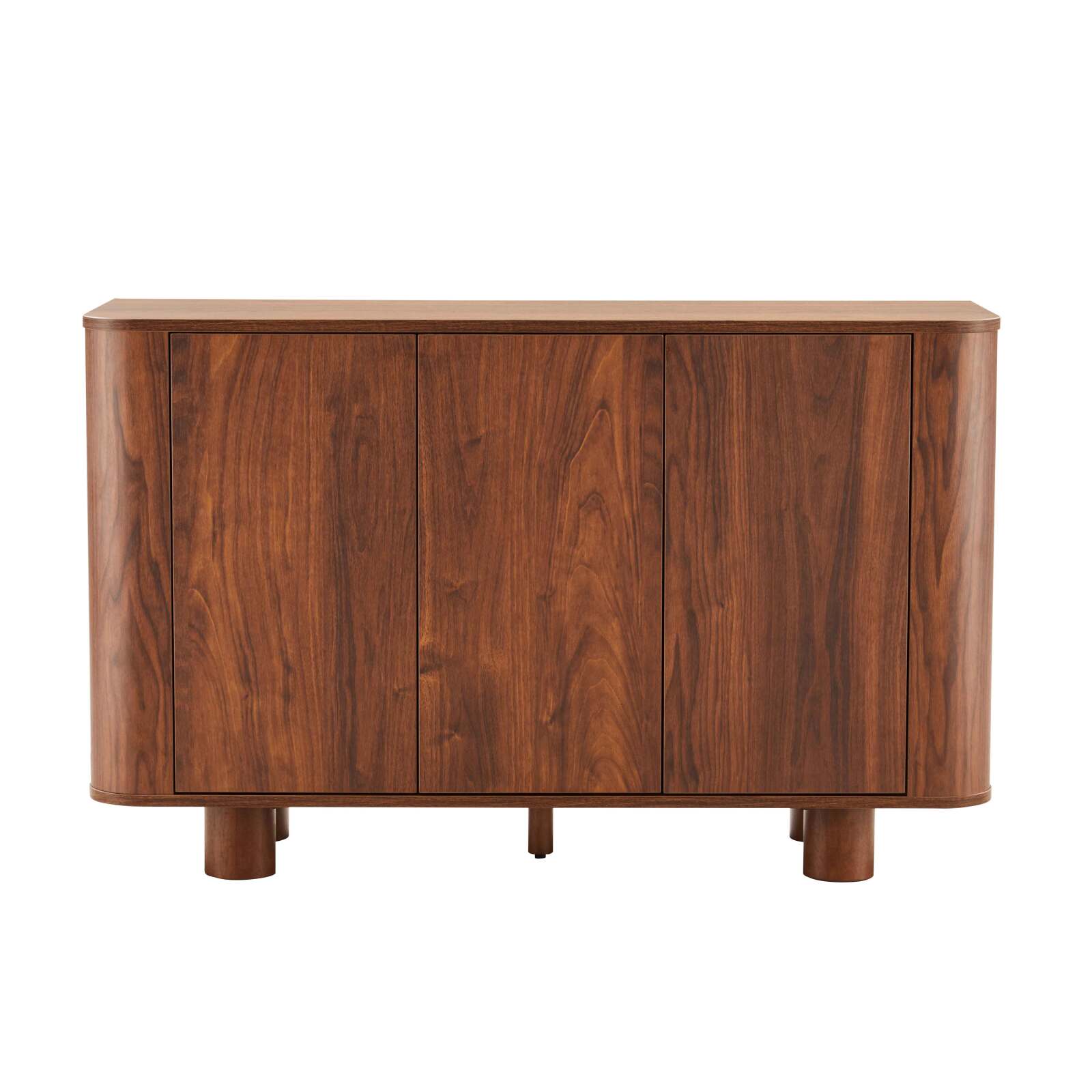 Aparador efecto madera con 3 puertas, 120 cm