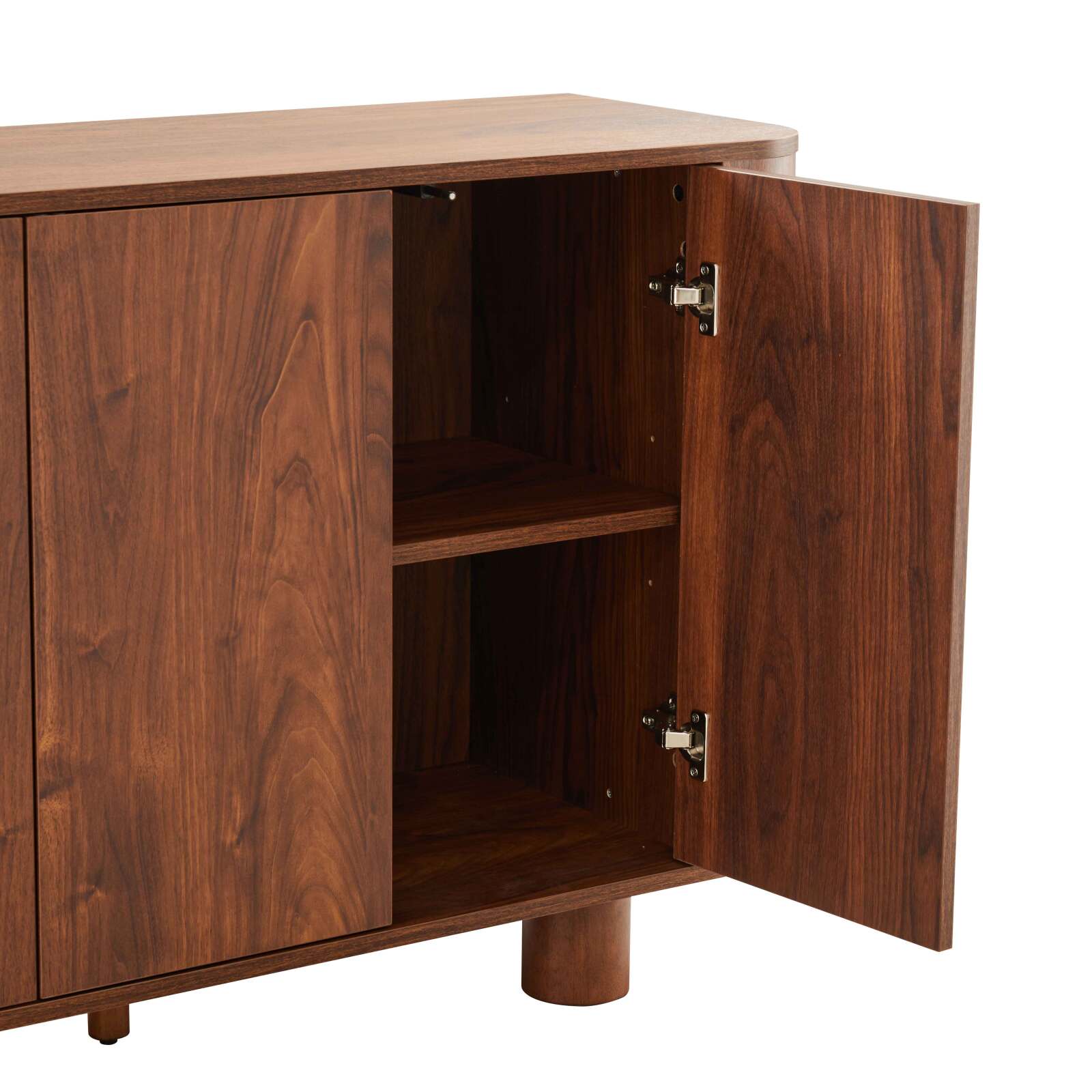 Aparador efecto madera con 3 puertas, 120 cm