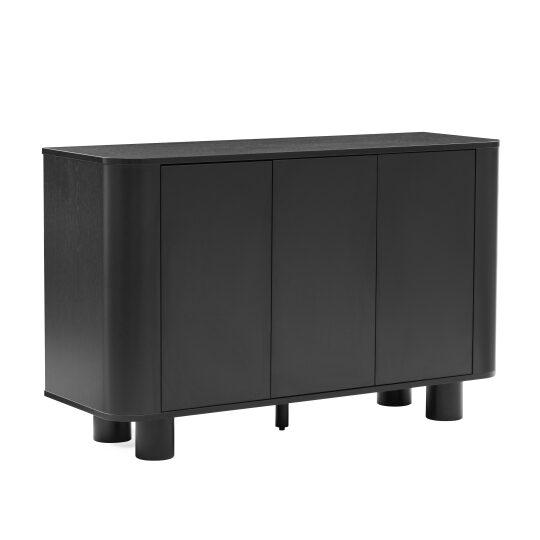 Aparador efecto madera con 3 puertas, 120 cm | Oviala