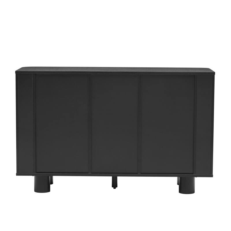 Aparador efecto madera con 3 puertas, 120 cm